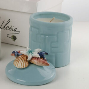 CANDELA CILINDRO CON TAPPO MARE BLU