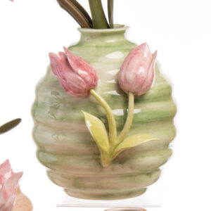 VASO ANELLI PICCOLA CON TULIPANI