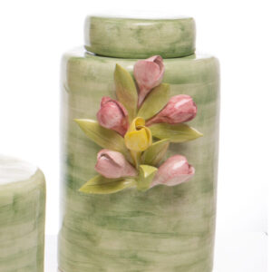 VASO ALTO CON TULIPANI